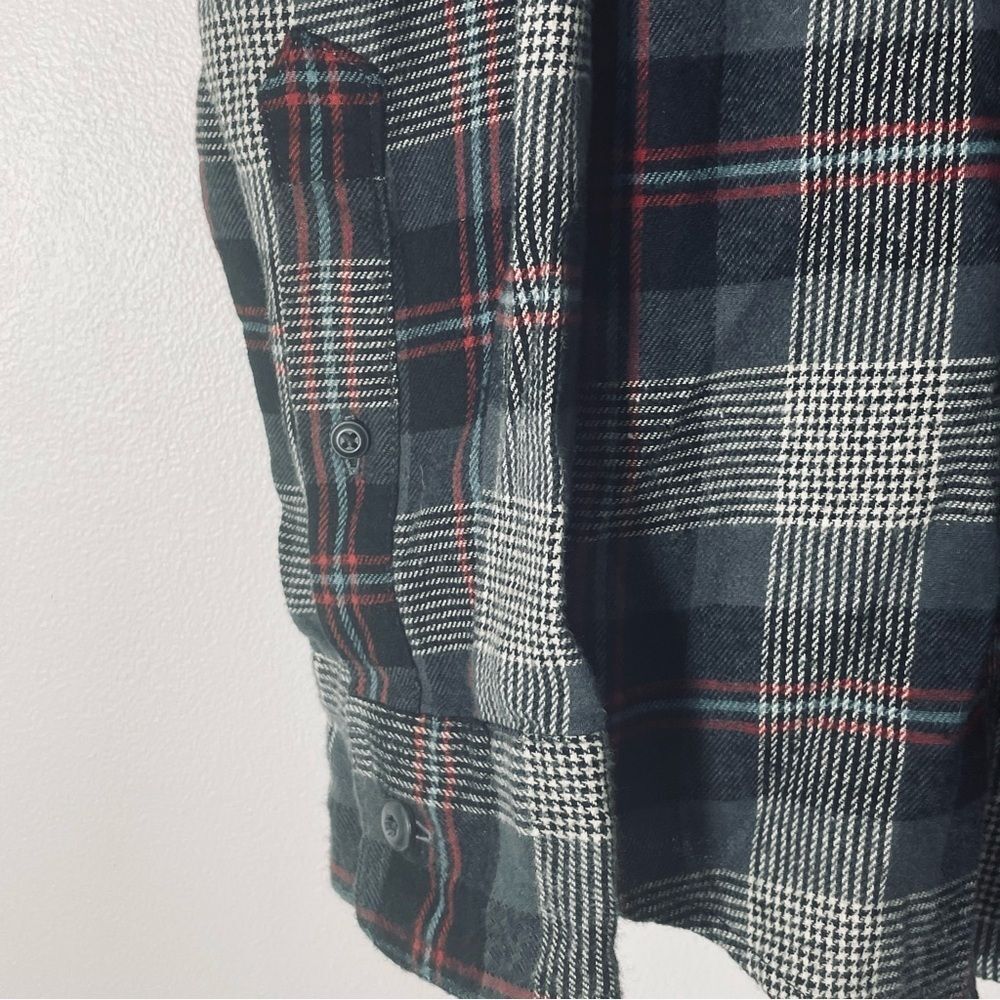 Sonoma The Super Flannel Black, Red, White & Blue Cotton Shirt Size L NWT - Picture 3 of 9